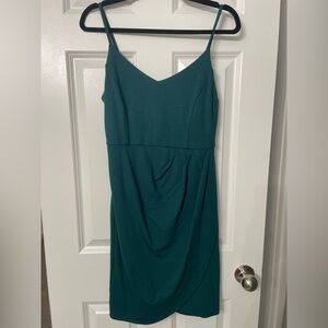 Green bodycon mini dress